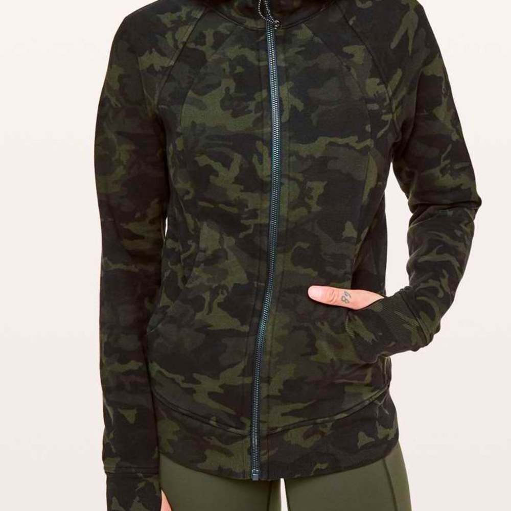 Lululemon Scuba Zip Up Hoodie Camouflage